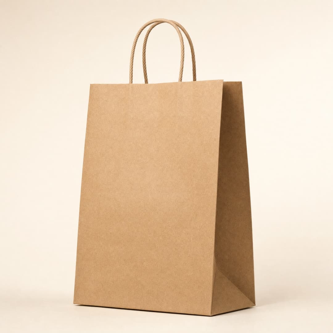 Kraft bags, rope handles