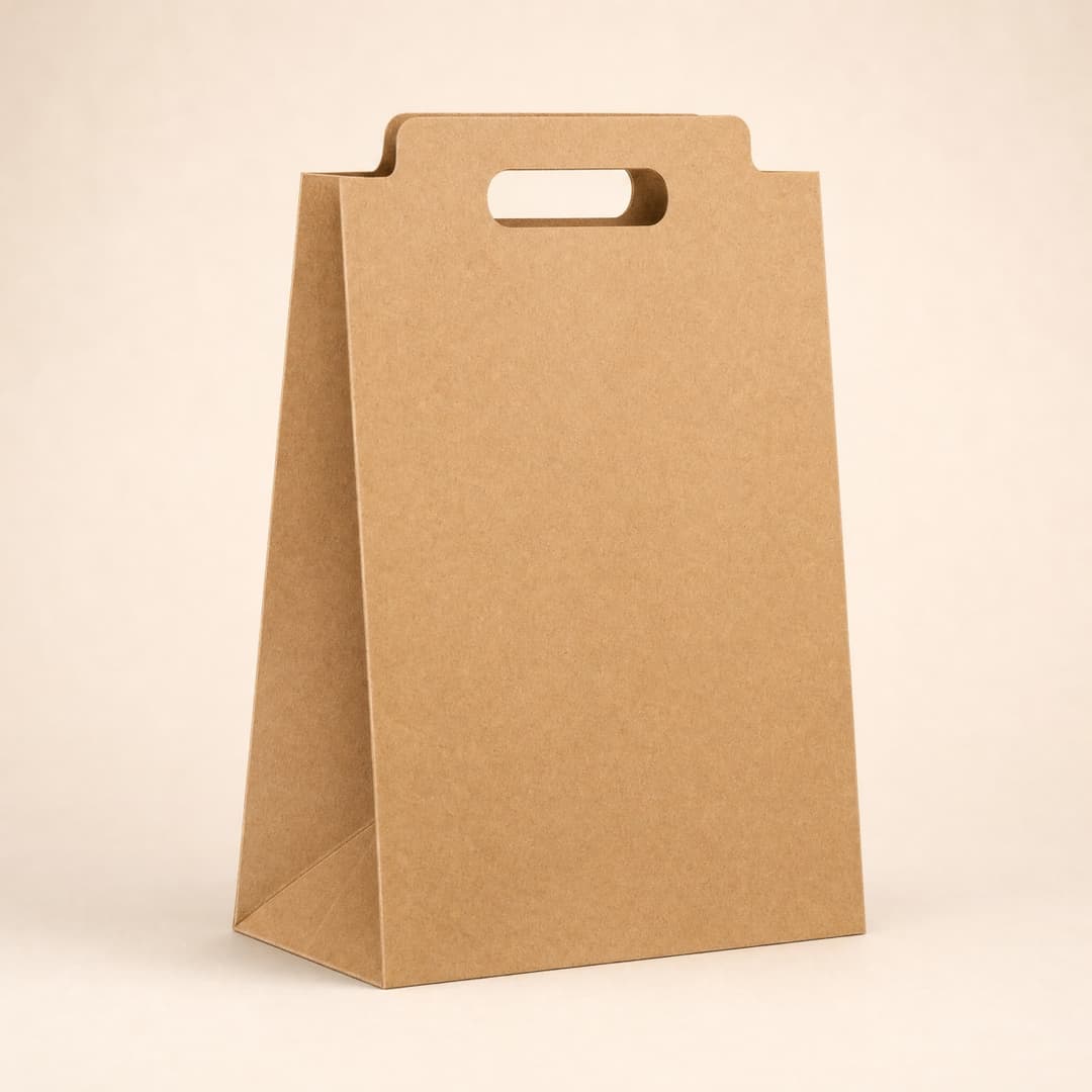 Kraft Paper Bag — Die-Cut Handle